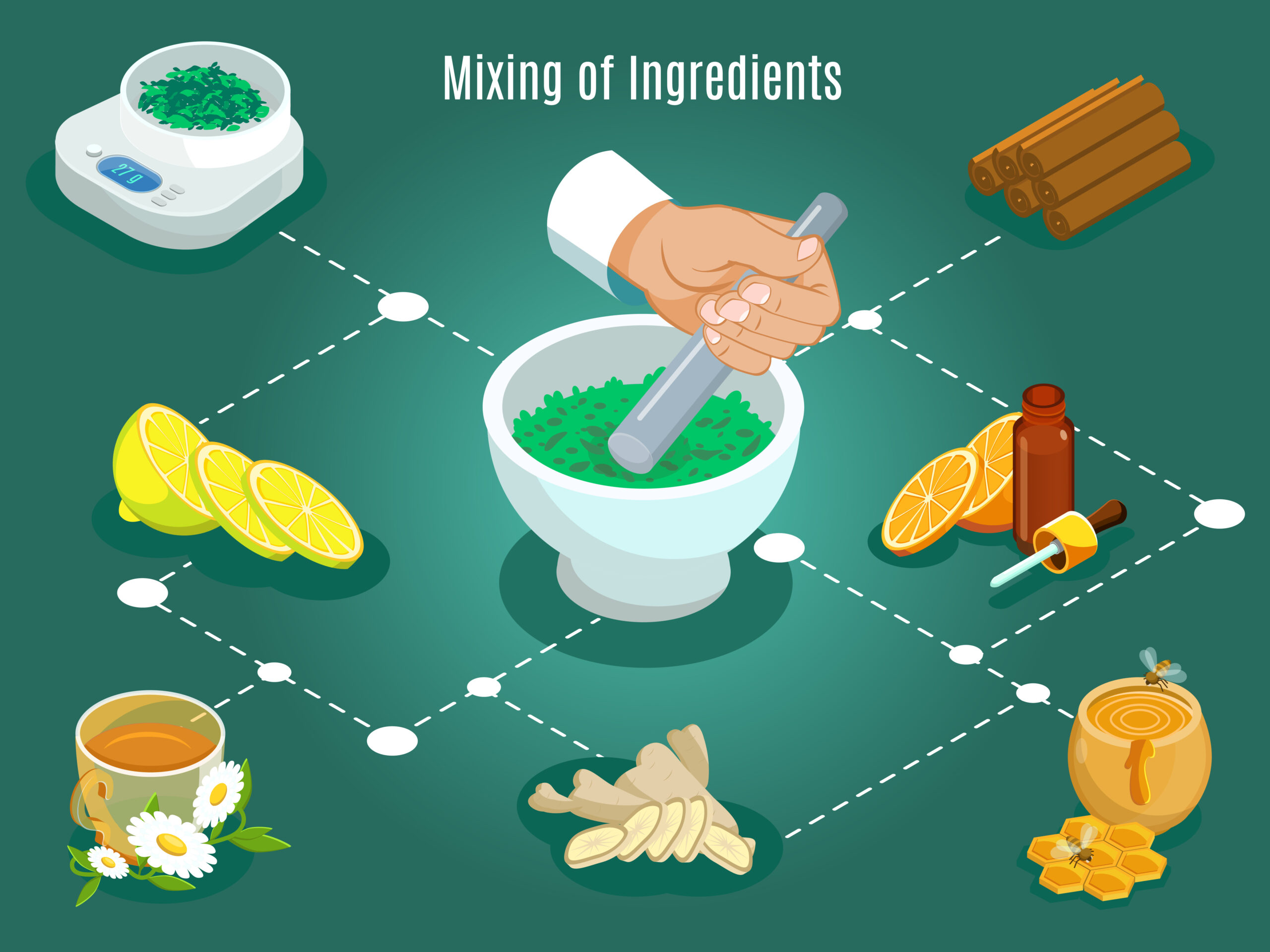 animated image of ayurvedic items for hidden ayurvedic principles