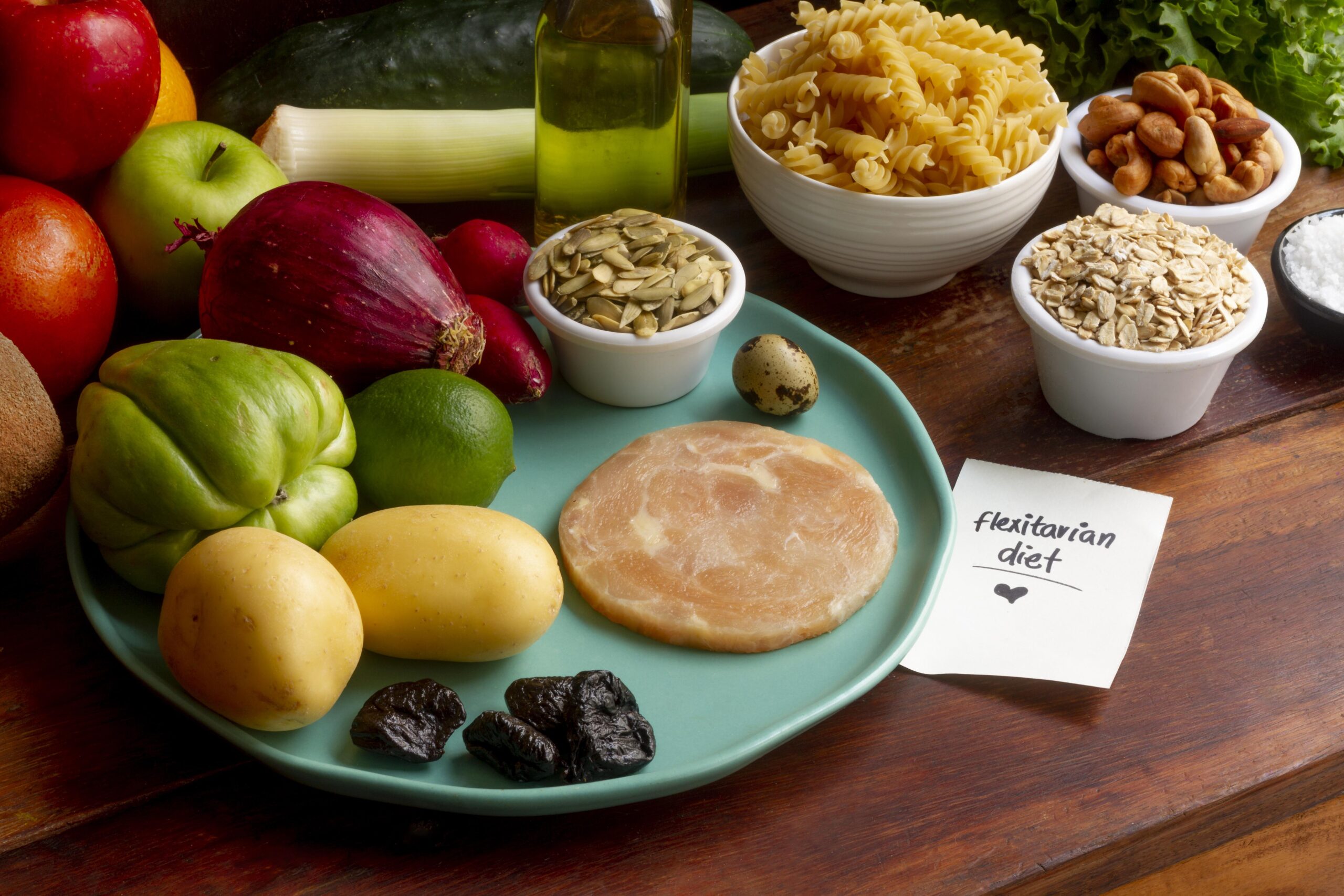 flexitarian diet food assortment for Ayurvedic Longevity Blueprint