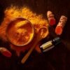 turmeric in a bowl, spoon and vials for Remedies for PCOS