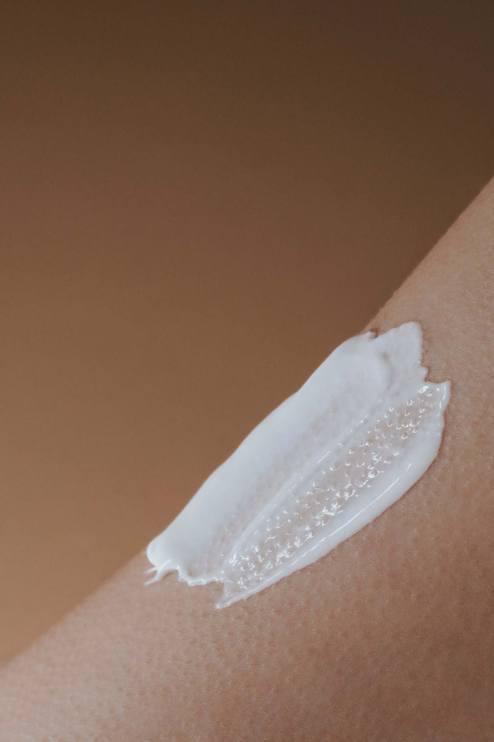 patch of lotion on skin