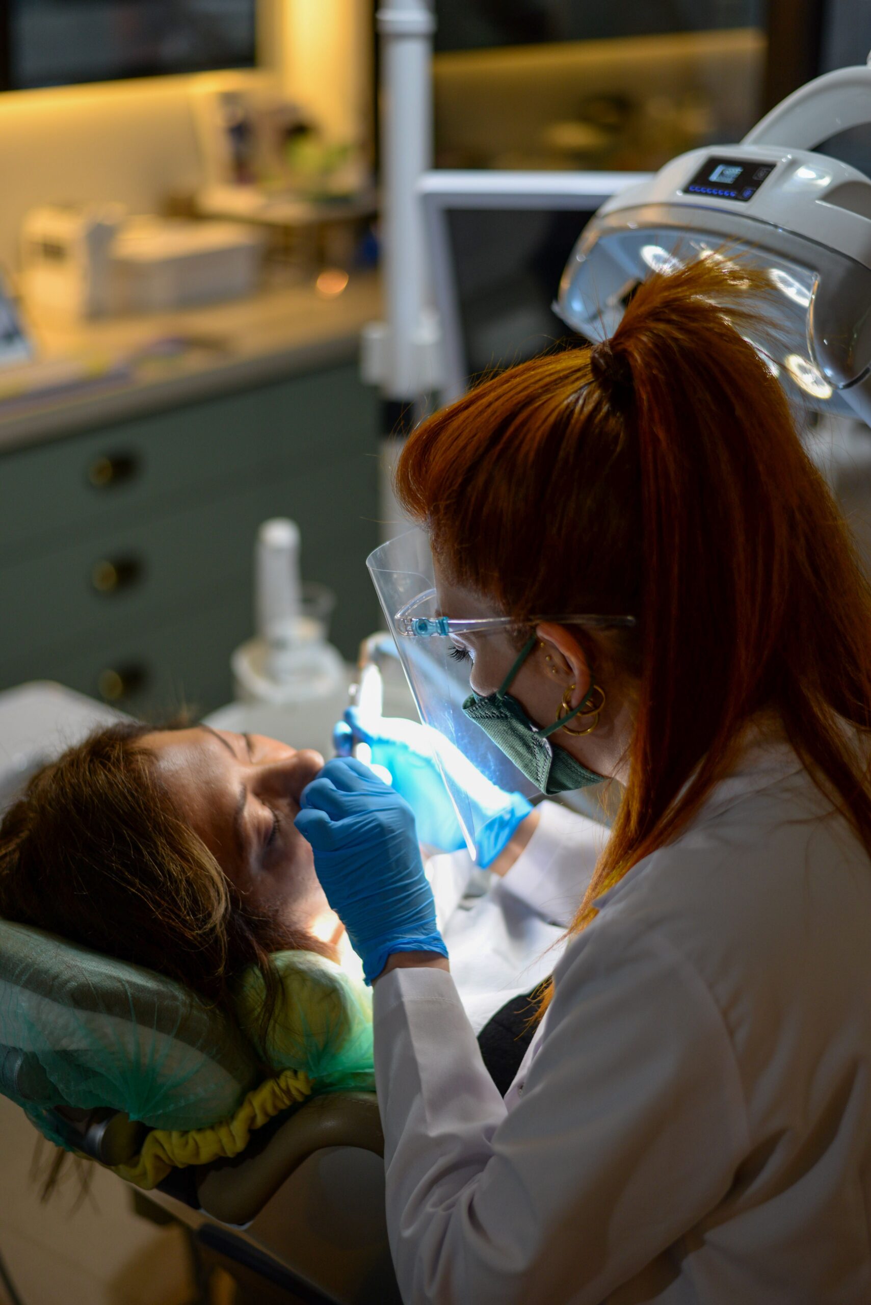 a doctor checking a patient for health