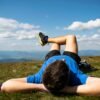 a guy relaxing in nature