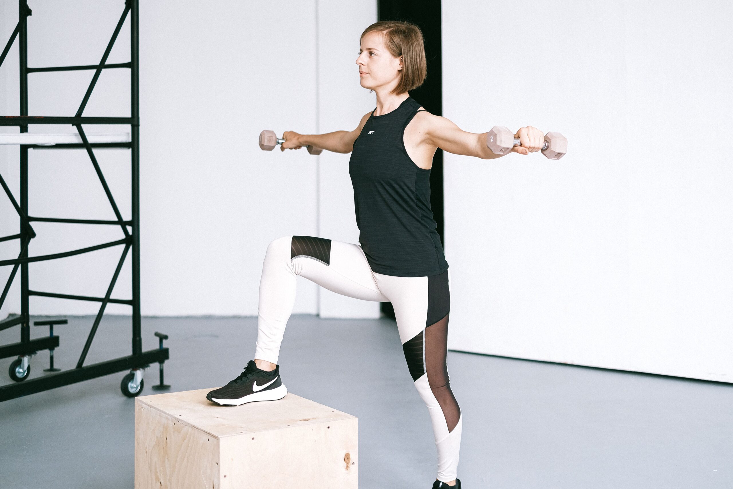 a woman stretching for Stable Energy
