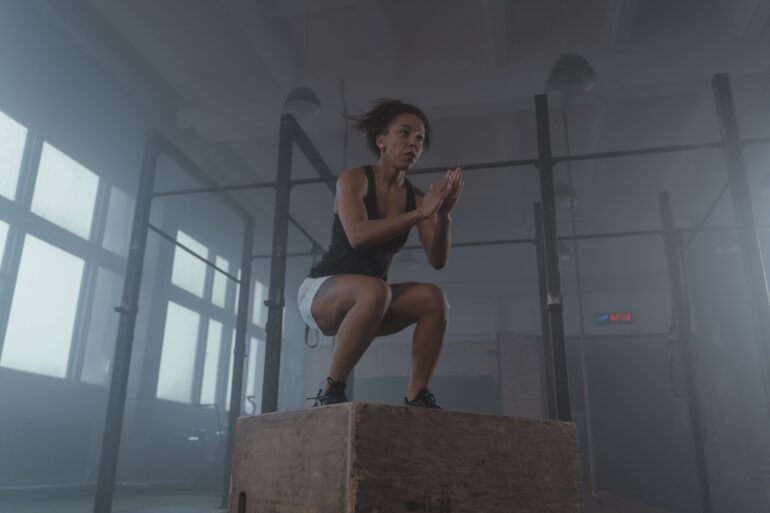 a woman working out extensively