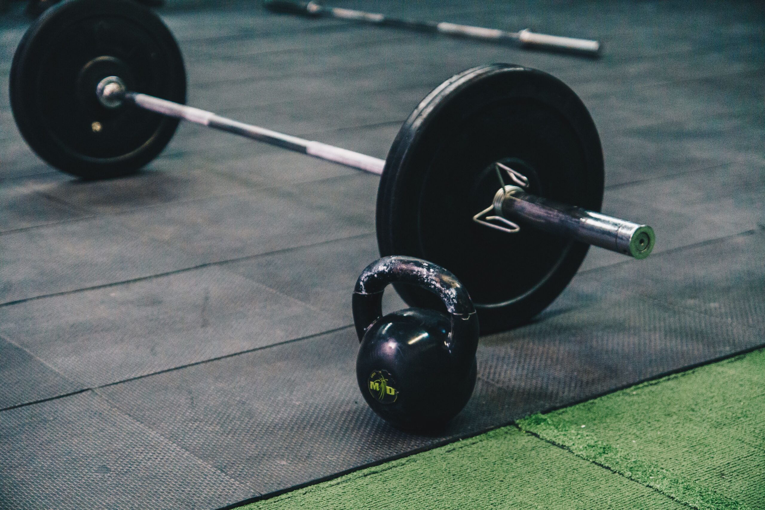 weights and dumbbell