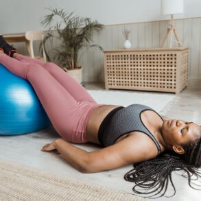a girl working out