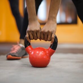a barbell being lifted