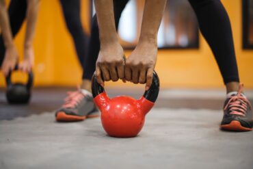 a barbell being lifted
